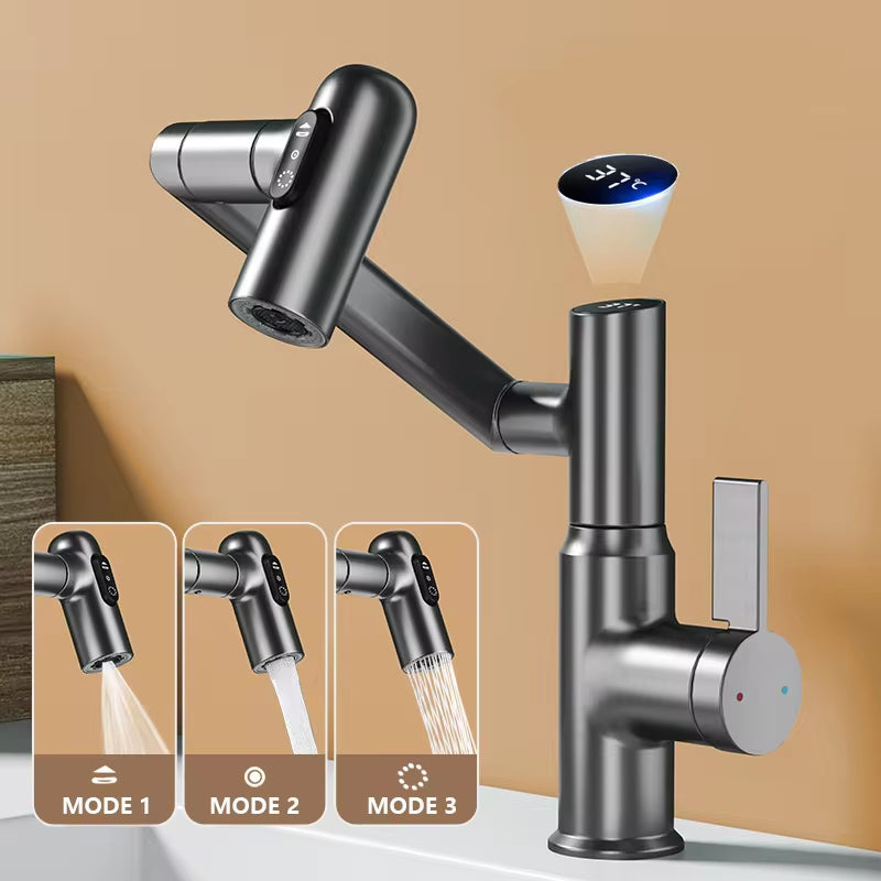 Multi-Function Digital Display LED Basin Faucet 